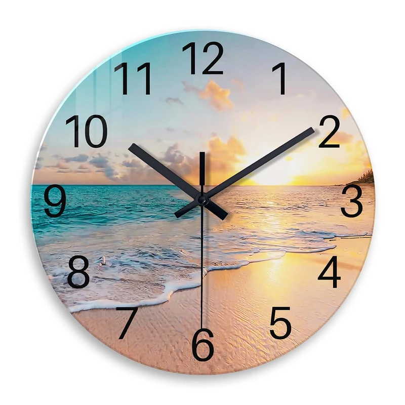 Constantplanet Round Extra Large Glass Wall Clock 24 Inch