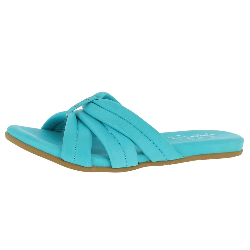 Andrea Conti Women's Damen Pantolette Loafer Flat, Aquamarine, 6.5 UK