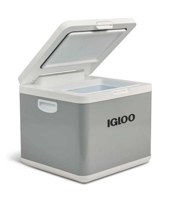 IGLOO IH45 Hybrid Compressor Cooler, 43 Litre, 12V 230V, Mini Fridge for Car, Mobile Travel and Camping, Grey