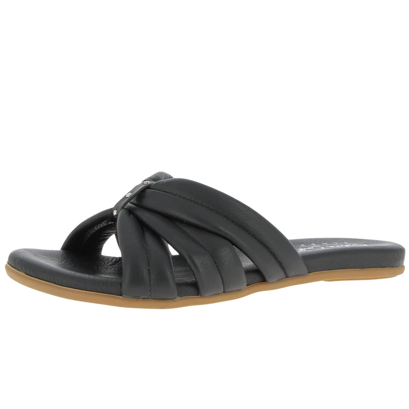 Andrea Conti Women's Damen Pantolette Loafer Flat, Black, 6.5 UK