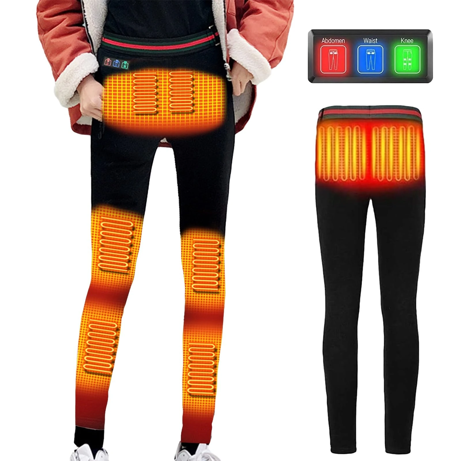 VNHGNHG Pants Outdoor Hiking Heated Snow Pants Heated Pants Fast Heating Thermal Underwear Pants, Adjustable Temperature(S)