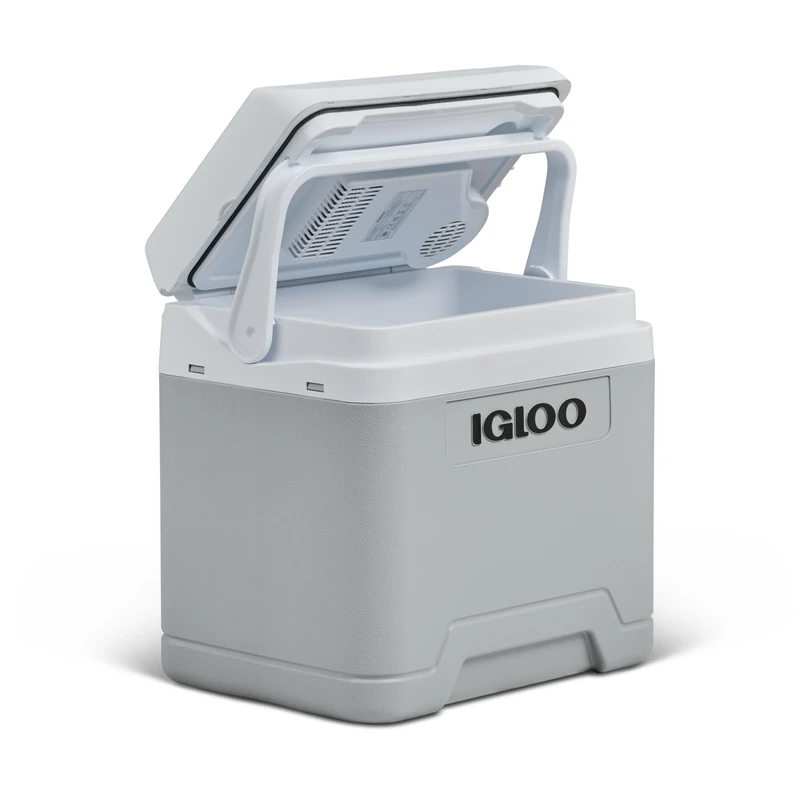 IGLOO IE24 DC Electric Cool Box, 24 Litres, Mini Fridge 12 V for Car, Boat and Leisure, Grey