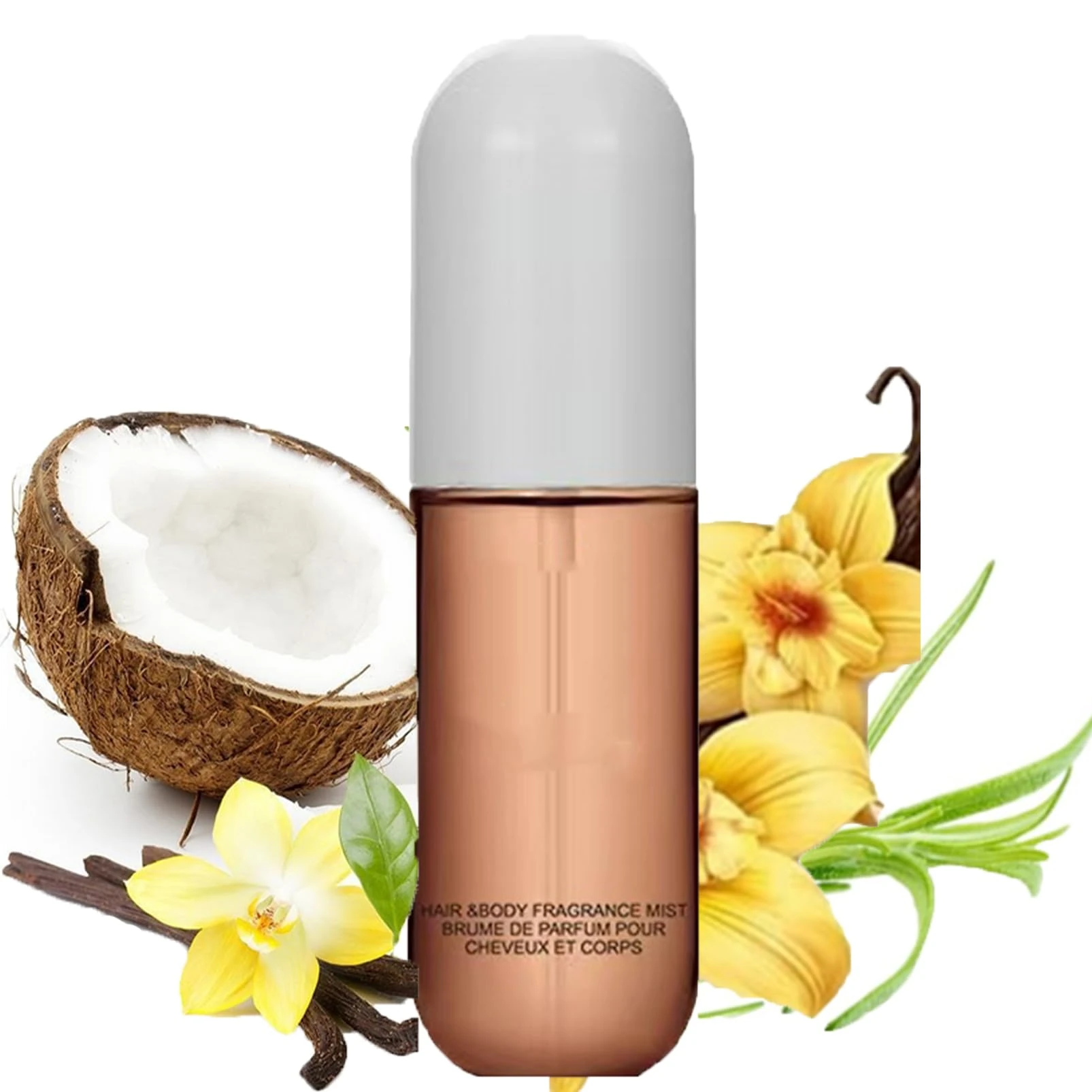 Coconut Vanilla Essential Oil Mist for Women - 50ml Skin Fragrance