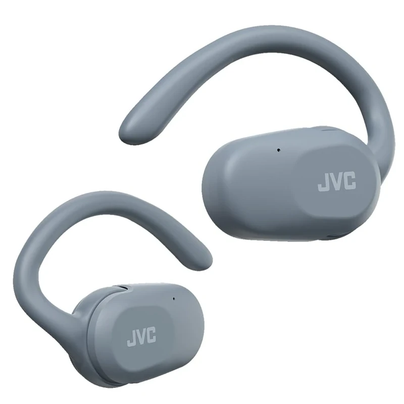 JVC HA-NP40T-A Nearphones Wireless Open-Ear Headphones with Pivot Motion Ear Hooks, Bluetooth 5.4, 26 Hours Playtime - Blue