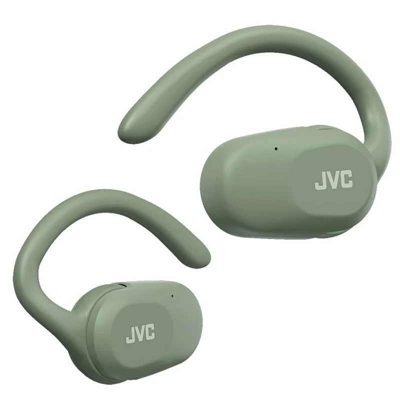 JVC HA-NP40T-G Nearphones Wireless Open-Ear Headphones with Pivot Motion Ear Hooks, Bluetooth 5.4, 26 Hours Playtime - Green
