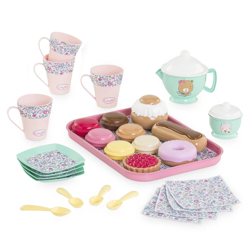 Corolle - 9000310050 - Ma Dinette Tea and Snack, 30 Accessories, for Dolls-Dolls, from 18 Months - Image 1