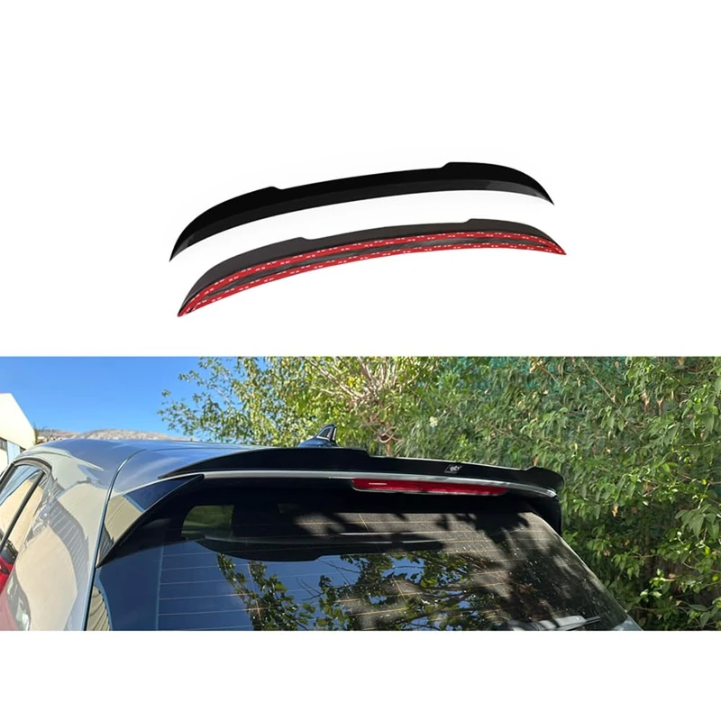 Motordrome Roof spoiler (Spoiler Cap) compatible with Volkswagen Golf VIII (CD1) 2020-2024 & Facelift 2024- (ABS Gloss black)