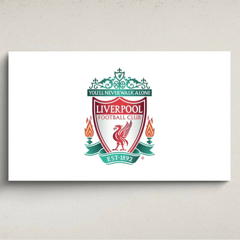 fan decor Licensed Décor Liverpool FC Acrylic Wall Art - Large (130cm (w) x 80cm (h) - Highlighted Full Colour Crest on WHITE