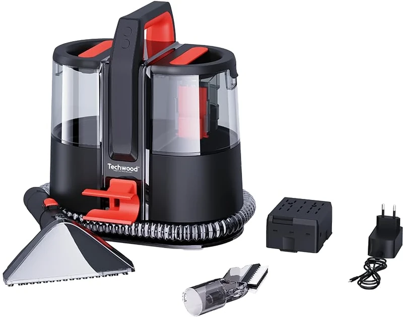 Techwood TAN-8005R limpiador de alfombras Carpet Cleaner, Black