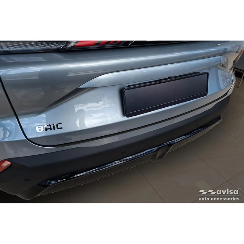 Avisa Matt Black Stainless Steel Rear bumper protector compatible with BAIC Beijing 5 (X55) II 2023- - Image 1