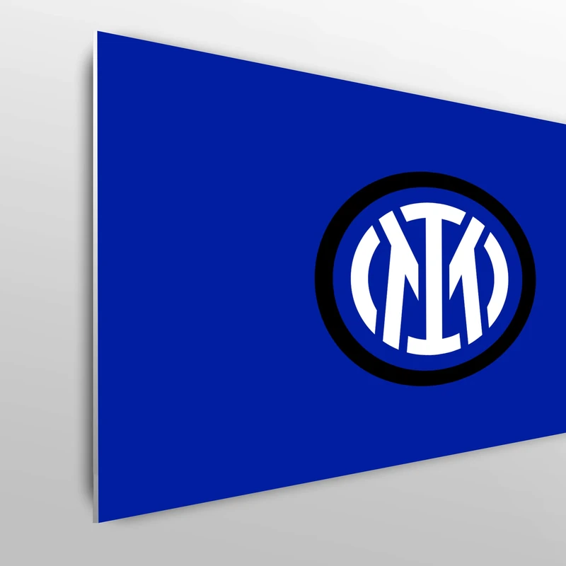 Licensed Décor FC Internazionale Milano Single Bed Headboard - 100cm (w) x 75cm (h) - Crest on Blue- Officially Licensed Product