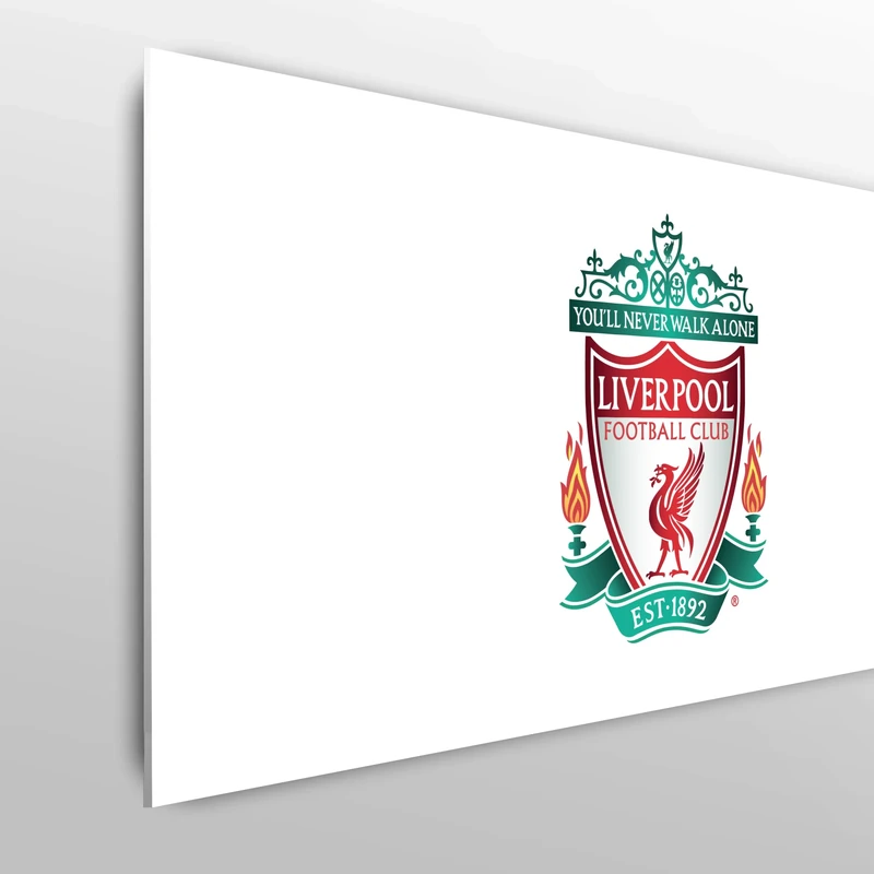 Licensed Décor Liverpool FC Single Headboard - 100cm (w) x 75cm (h) - Highlighted Full Colour Crest on White