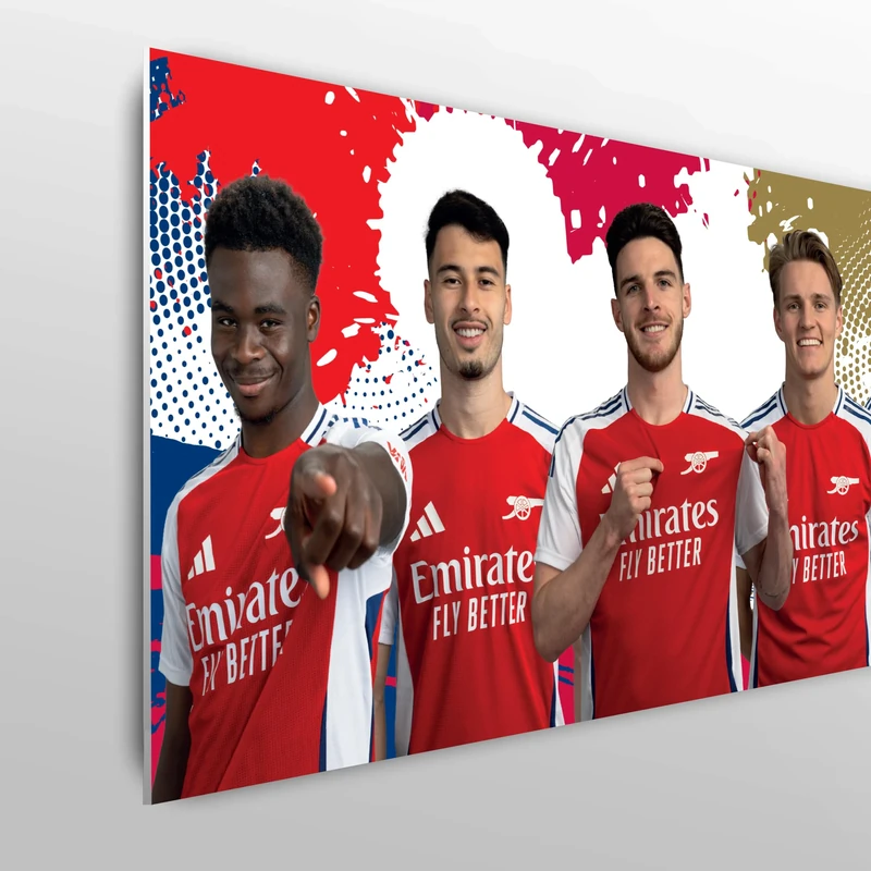 Licensed Décor Arsenal FC Single Headboard - 100cm (w) x 75cm (h) - Mens Player Mix 1