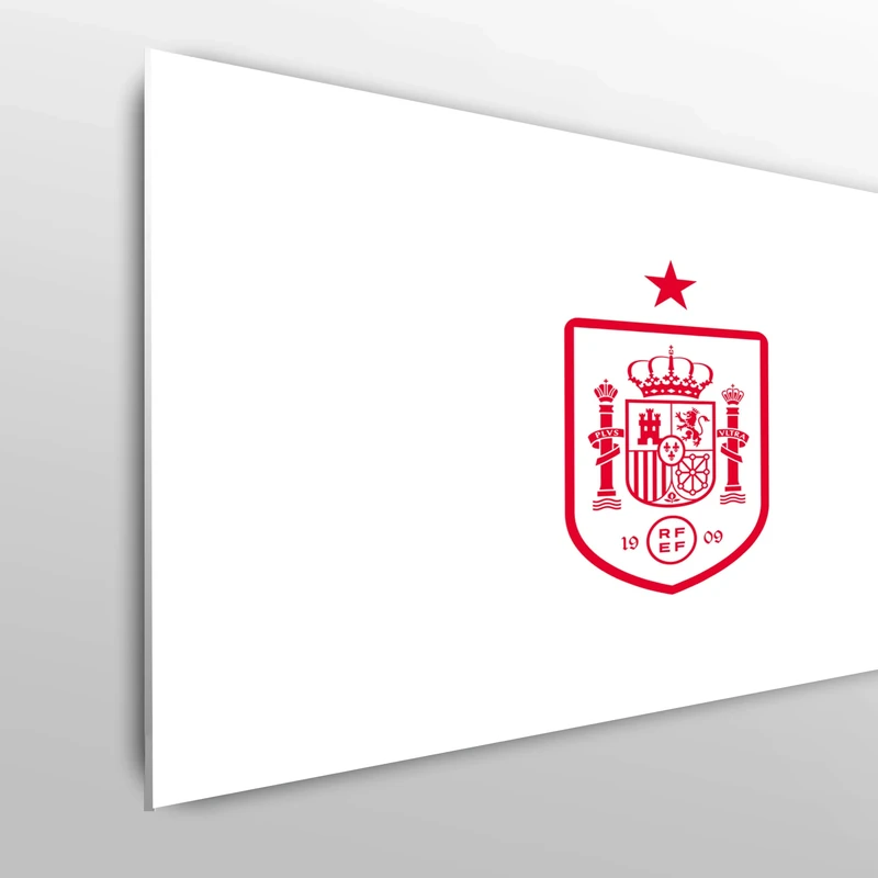 Licensed Décor - RFEF Single Bed Headboard - 100cm (w) x 75cm (h) - Badge Red - Officially Licensed Product