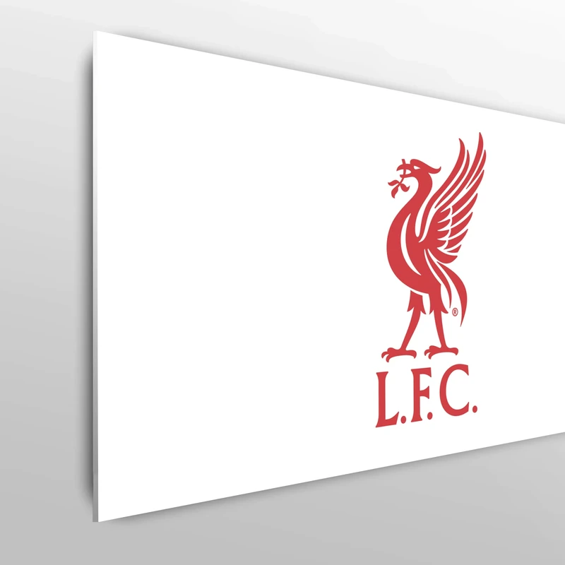 Licensed Décor Liverpool FC Double Headboard - 150cm (w) x 75cm (h) - Liver Bird In Brand RED on White