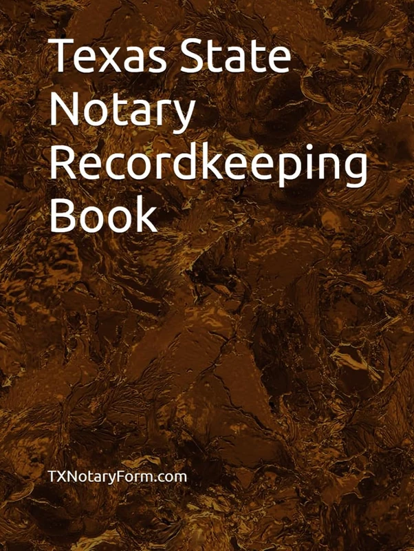 Texas State Notary Recordkeeping Book