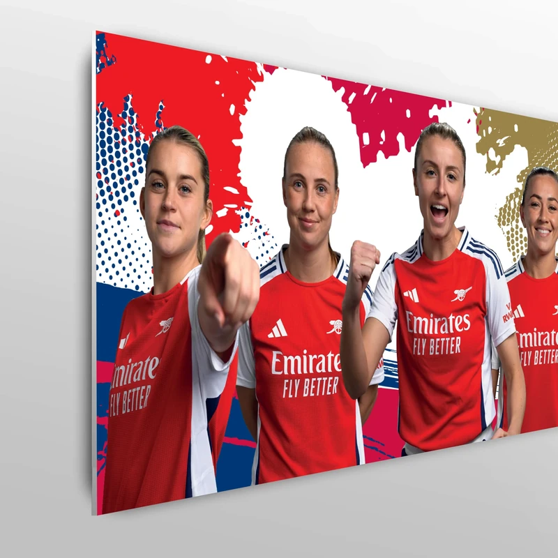 Licensed Décor Arsenal FC Single Headboard - 100cm (w) x 75cm (h) - Womens Player Mix 1