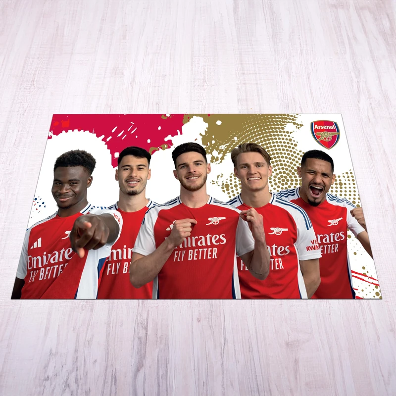 Licensed Décor Arsenal FC Mat - Extra Large (200cm (w) x 150cm (h) - Mens Player Mix 1