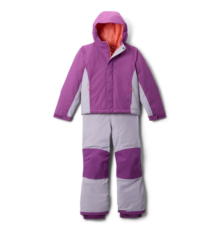 Columbia Youth Buga 3 Set, Snowsuit Ski Jacket and Pants Set, Razzle/Lavender Pearl, X-Small