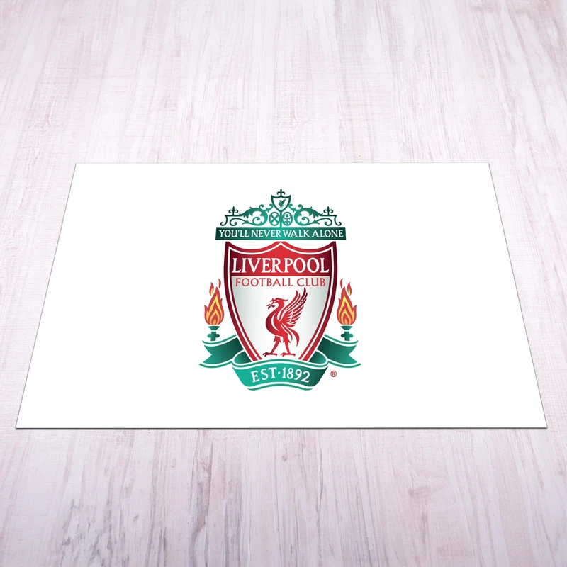 Licensed Décor Liverpool FC Mat - Extra Large (200cm (w) x 150cm (h) - Highlighted Full Colour Crest on White