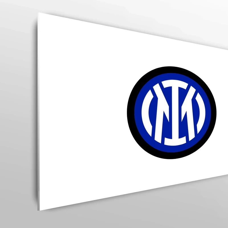 Licensed Décor FC Internazionale Milano Double Headboard - 150cm (w) x 75cm (h) - Crest on White - Officially Licensed Product