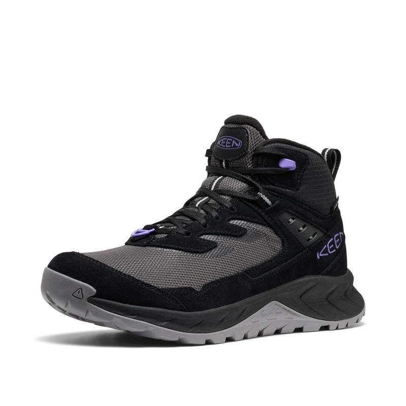 KEEN Women's Hightrail Mid Polar Hiking Boots, Black/Aster Purple, 6.5