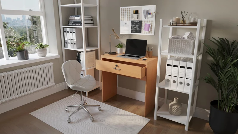 Absolute Deal Limited Computer Desk | Stylish Wooden Desk with Drawer | Key Lock Desk with Drawers | Dressing Table | Storage Unit for Home Office, Living Room & Bedroom (80 x 40 x 76.5 cm)