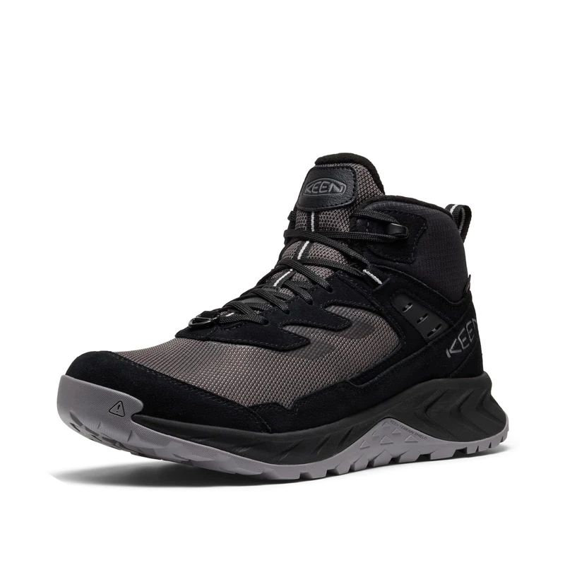 KEEN Men's Hightrail Mid Polar Hiking Boots, Black/Steel Grey, 8.5