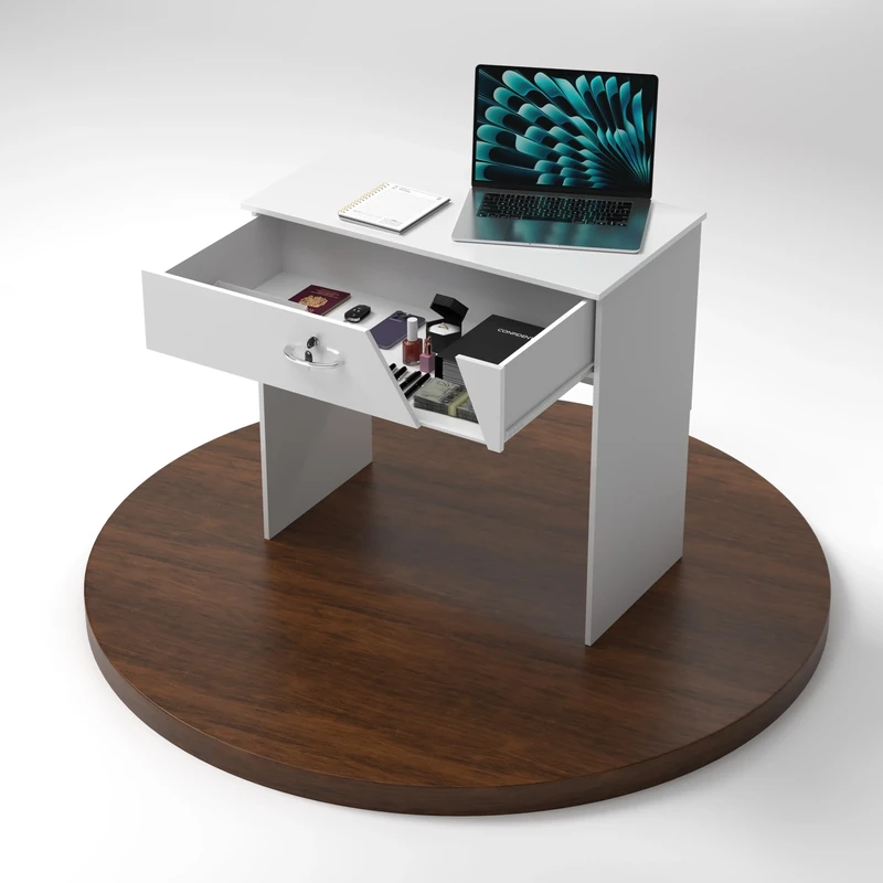 Absolute Deal Limited Computer Desk | Stylish Wooden Desk with Drawer | Key Lock Desk with Drawers | Dressing Table | Storage Unit for Home Office, Living Room & Bedroom (80 x 40 x 76.5 cm)