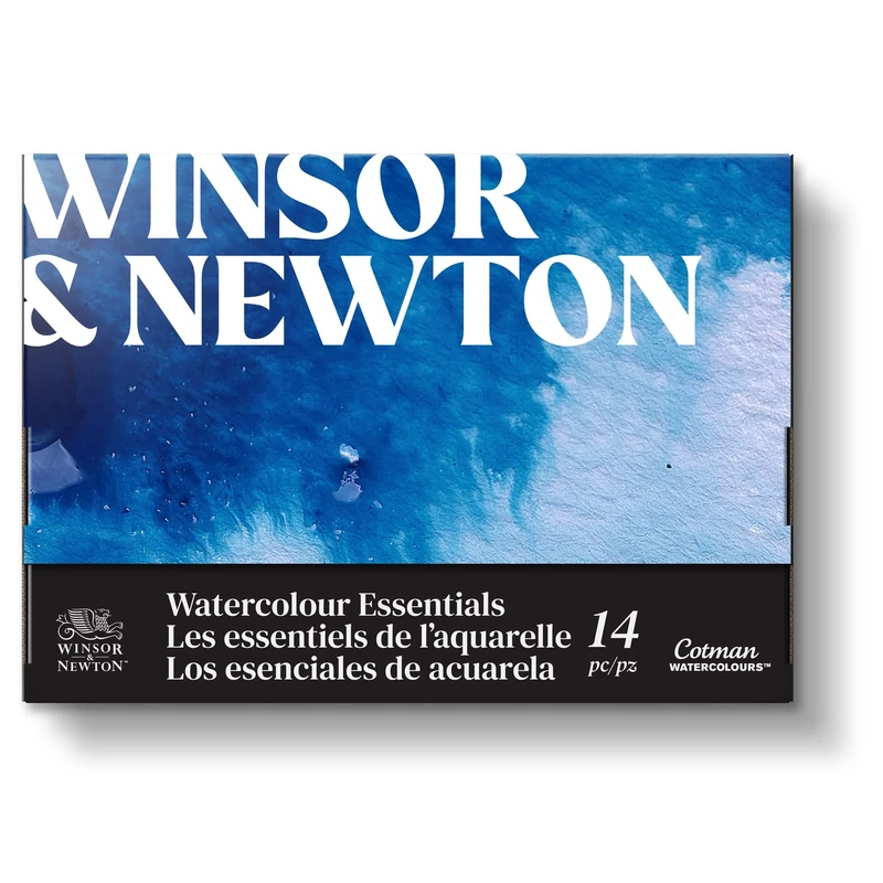 Winsor & Newton Cotman Watercolour Tube Set, 10 Colours in 5 ml Tubes, Watercolour Pad, Cotman Brush Series 111 No. 3, Travel Brush No. 5, Rectangular Mixing Palette
