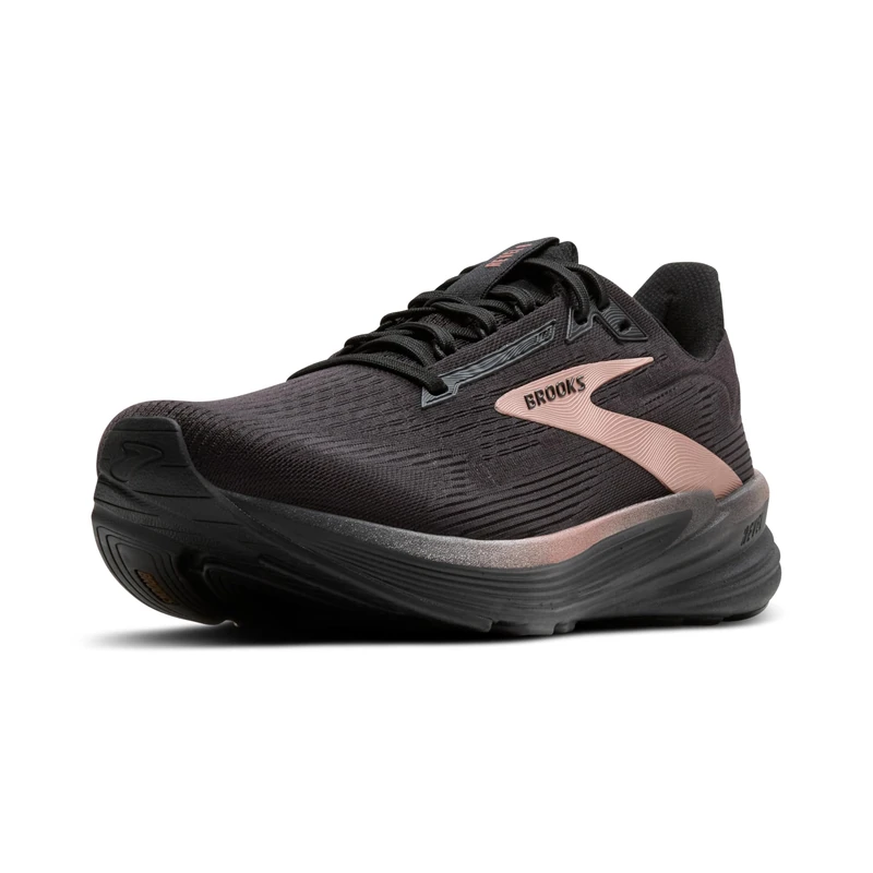 BROOKS Womens Revel 8 Sneaker, Black Black Rose Gold, 3 UK