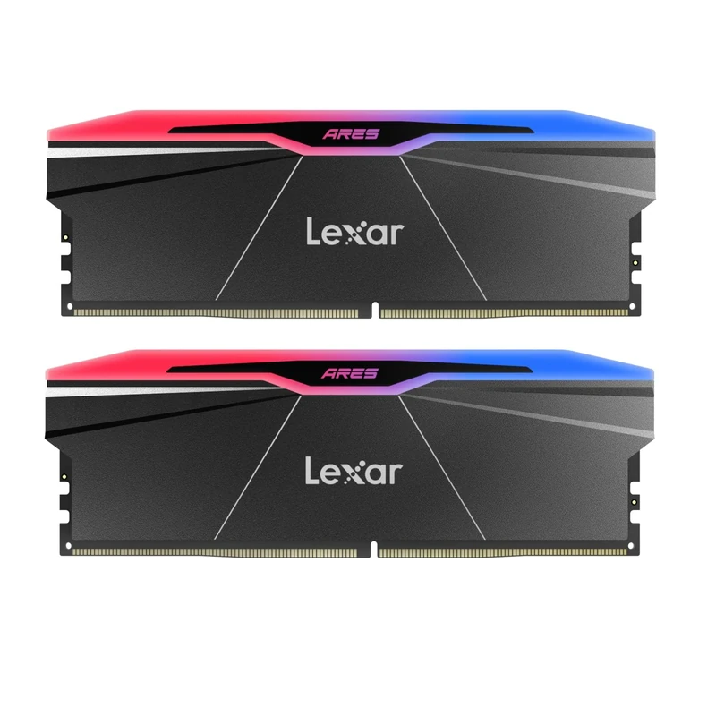 Lexar ARES Gen2 RGB DDR5 RAM 32GB Kit (2x16GB) 6000MHz CL28, 288-Pin UDIMM Desktop Memory, PC Gaming Computer Memory for AMD EXPO/DRAM Empowered by SK hynix/CL28-36-36-68/1.4V(LD5U16G60C28BR-RGD)