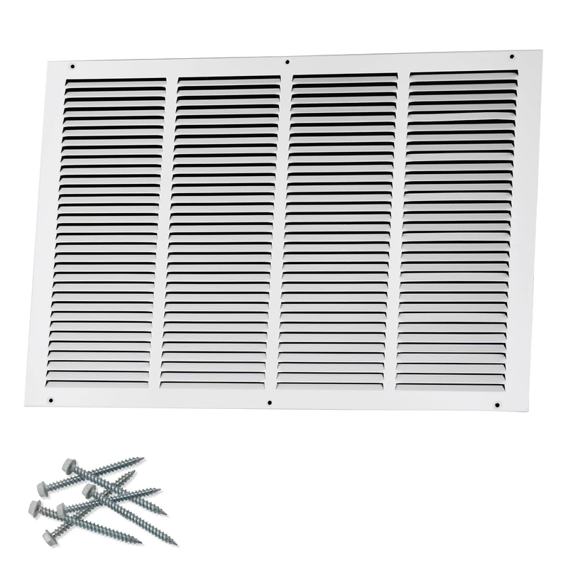 Howeall 24"W x 16"H [Duct Opening Size] Steel Return Air Grille, Air Return Vent Cover for Ceiling and Sidewall - HVAC Air Vent Covers - [Outer Dimensions: 25.75"W x 17.75"H]