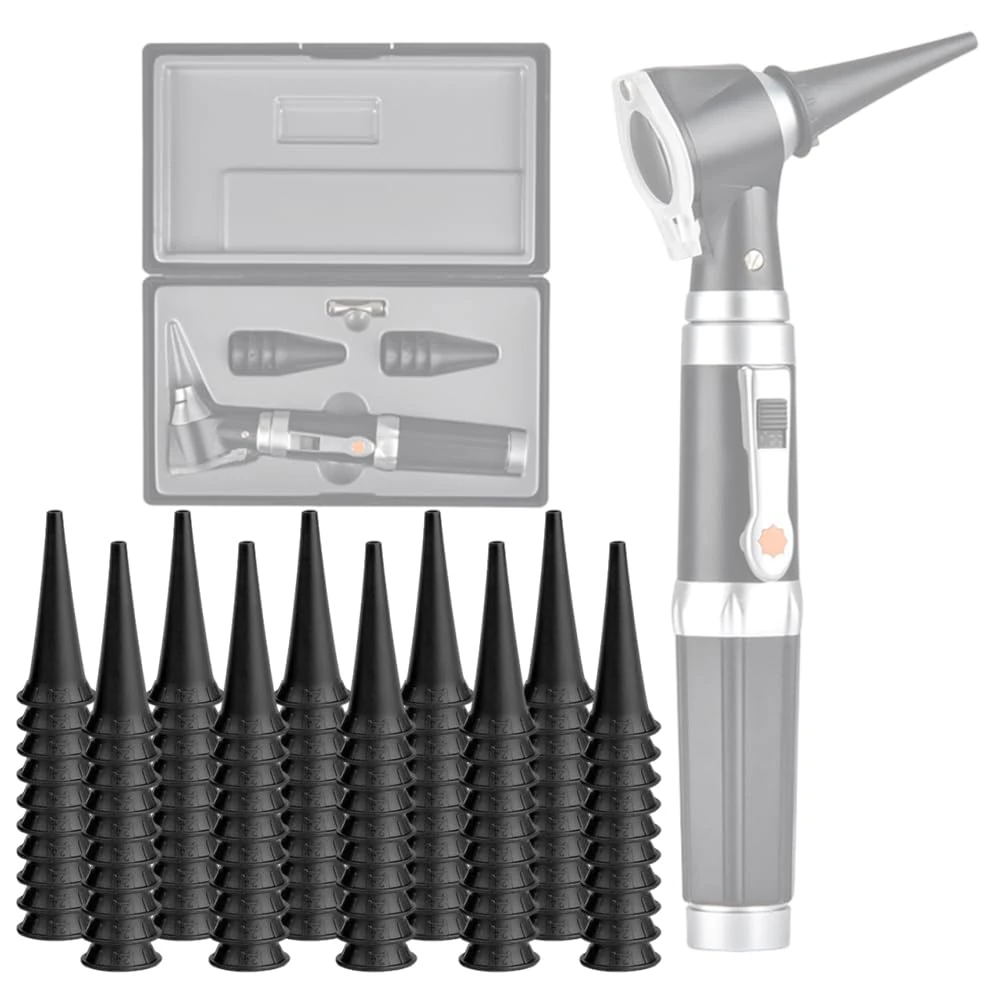 Jiusion Original 100 Pack 2.4mm Otoscope Speculum Tips for Jiusion 3X Otoscope or Same Style Otoscope, Disposabe Speculum Otoscope Caps Accessory 100pcs in Total