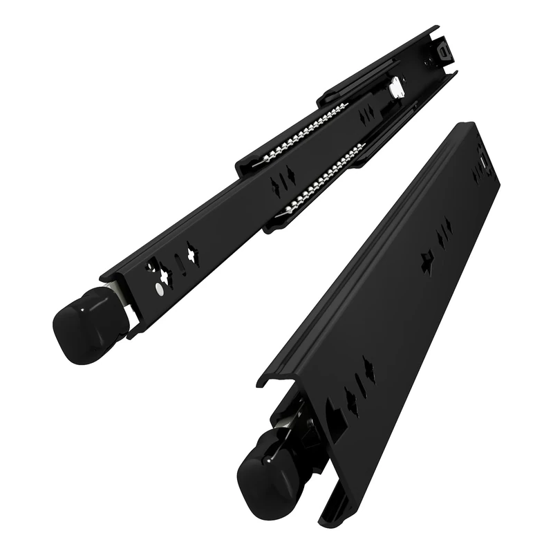 VADANIA 1000mm Heavy Duty Drawer Runners with Lock #VD2053-B 1 Pair, Black Drawer Slides, Max Load 120kg, Side Mount Full Extension, Industrial Locking Drawer Slides for Shelf, Van, Truck RV Pull Out