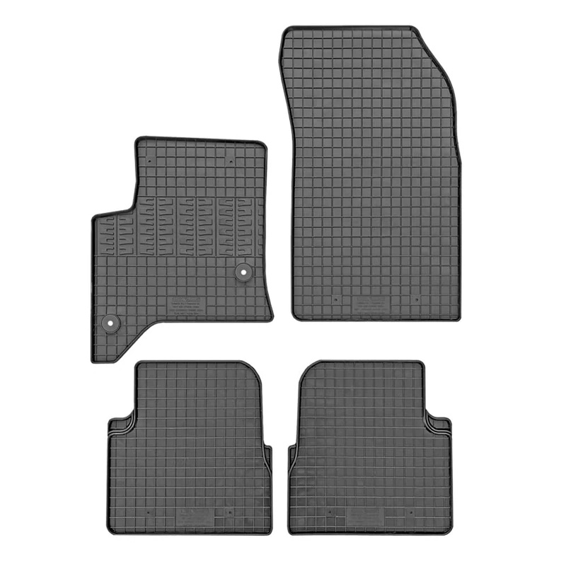 CIKCAR Set of Rubber Mats Compatible with Jeep Avenger (Hybrid) 2023- & Fiat 600 (Hybrid) 2023- & Alfa Romeo Junior (Hybrid) 2024- (4-Piece + Mounting System), Black