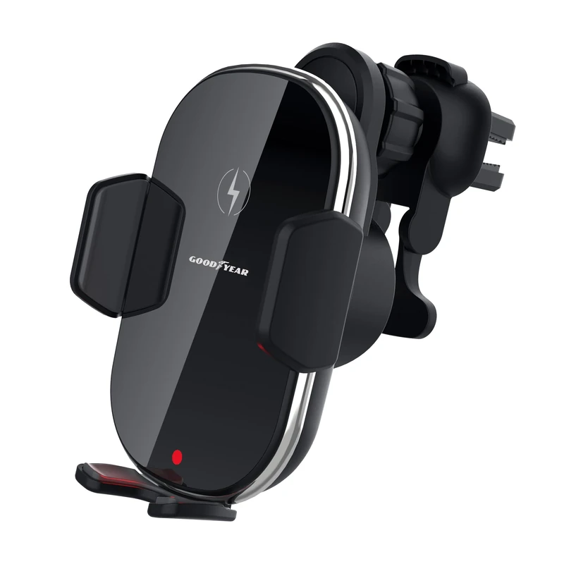 Goodyear Motorised Magnetic Wireless Charger, Automatic Phone Holder for Air Vents, Up to 6.7 Inches 92 mm, for iPhone, Samsung etc.