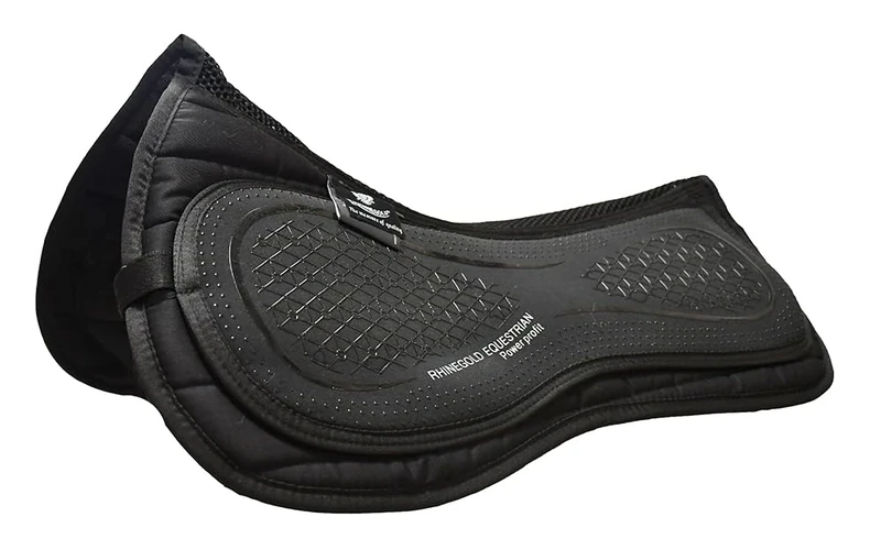 Rhinegold Silicone Top Saddle Pad-Full-Black