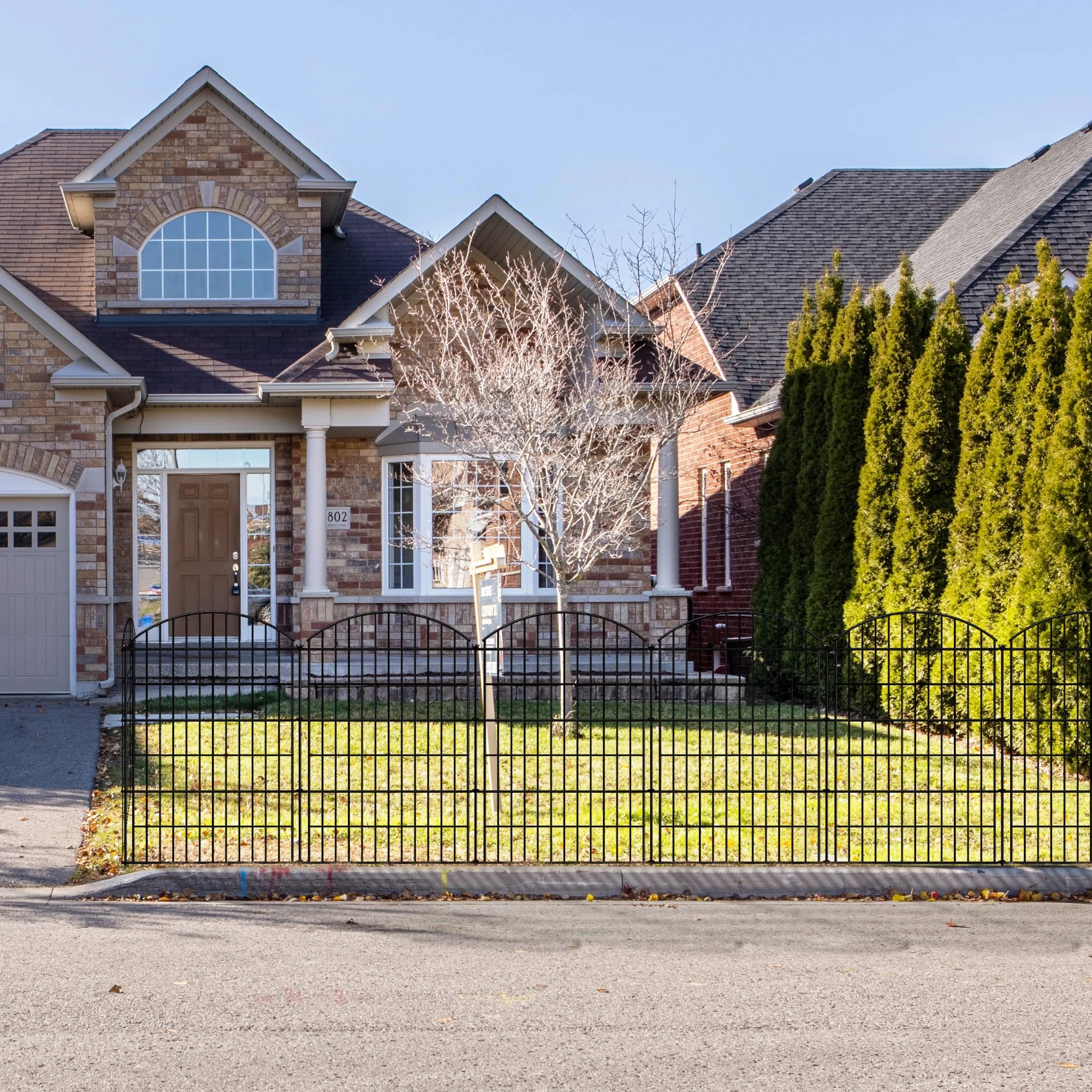 Thealyn Garden Fence | 101cm H x 71cm W |10 Panels 7m Toatal | Outdoor Rustproof Metal Dog Pet Fence Animal Barrier, Garden Fencing Panel Border for Yard Patio Flower Bed