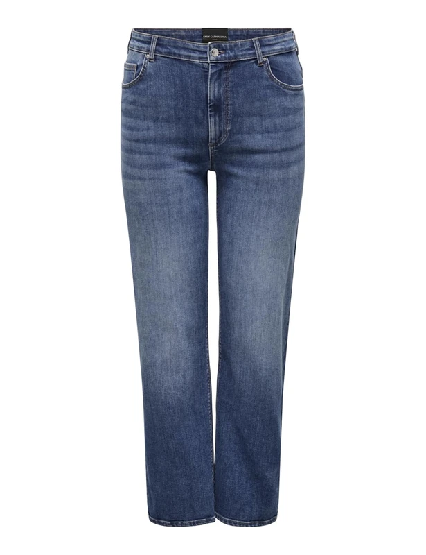ONLY Carmakoma Carwilly Mid Straight DNM Tai021, Dark Denim Blue, 46W x 32L