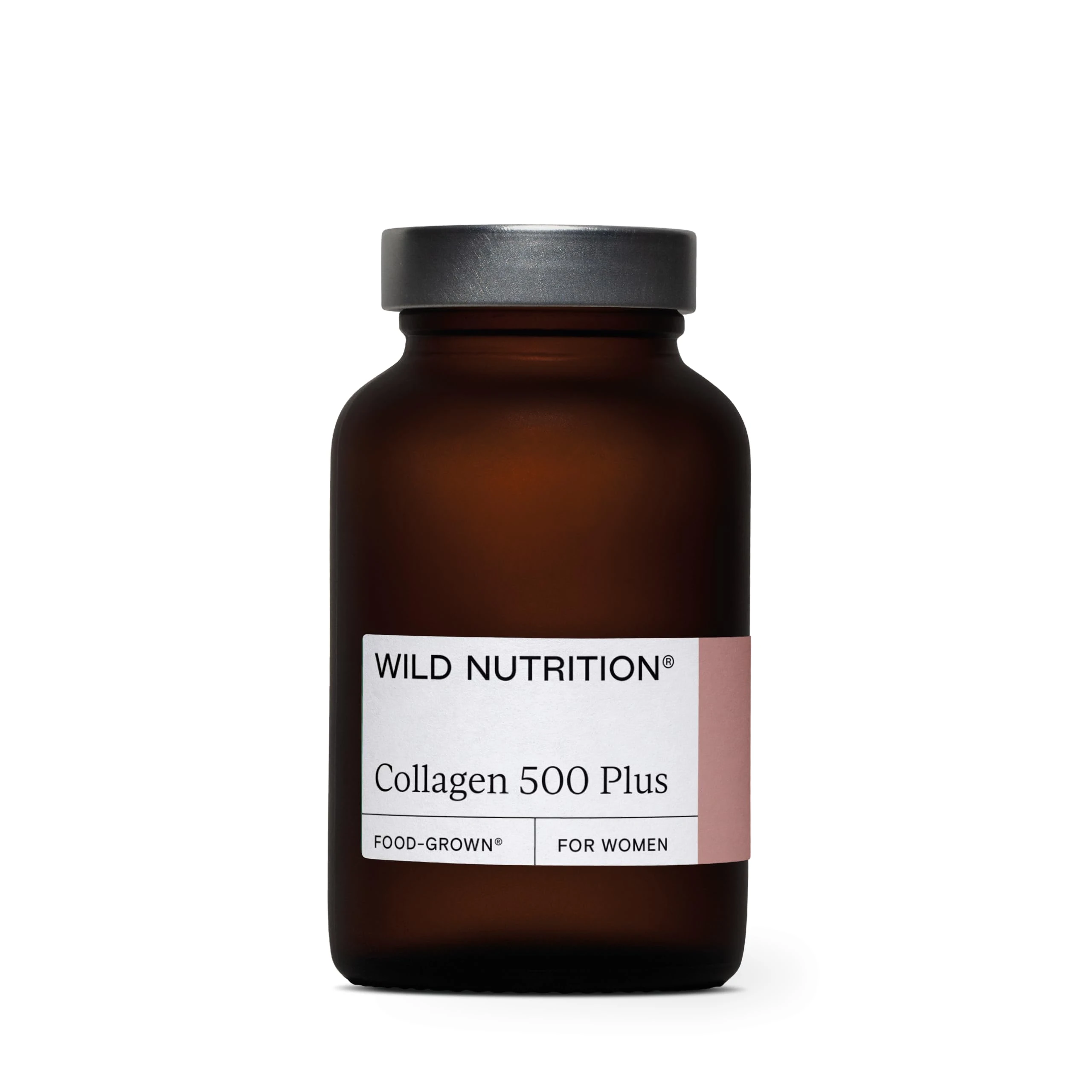 WILD NUTRITION Food-Grown® Collagen 500 Plus | 500 Dalton Weight peptides for Optimal Absorption | Collagen-synthesising Mesoporosil® | Hydrolised Marine Collagen | Vitamin C, Vitamin E, Biotin