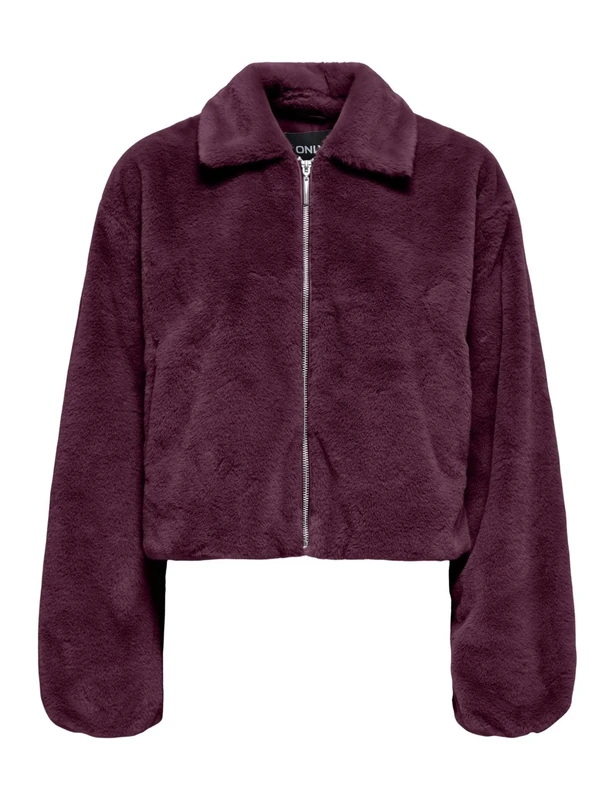 ONLY Women's Onldana Life Faux Fur Jacket CC OTW, Mauve Wine, M