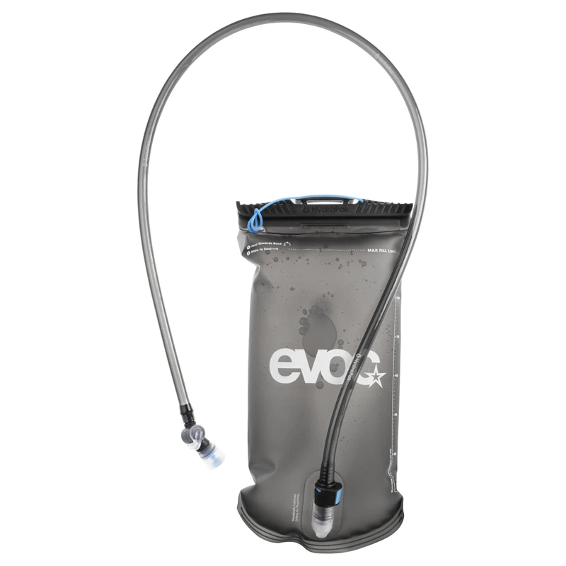 EVOC HYDRATION BLADDER 1.5 hydration bladder, water bag (leak-proof hydration bag, flexible tube, BPA & PVC free, volume: 1.5 l), Carbon Grey