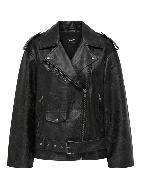 ONLY Onlwaves Women's Faux Leather Wash Jacket CC OTW, black, x_l