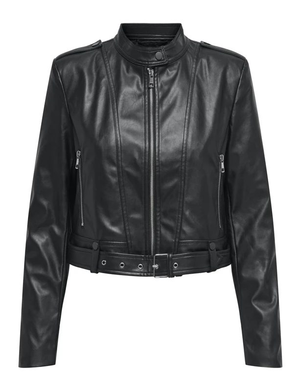 ONLY Women's Onlsadie Faux Leather Jacket CC OTW, Black, M