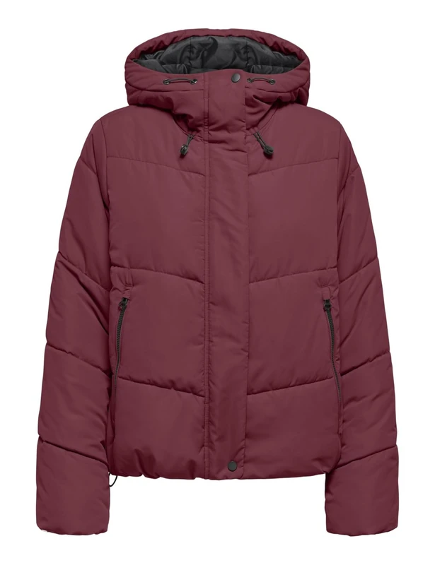 ONLY Women's Puffer Onlmaggi Life Short Buffer Cc OTW, Cabernet, x_s