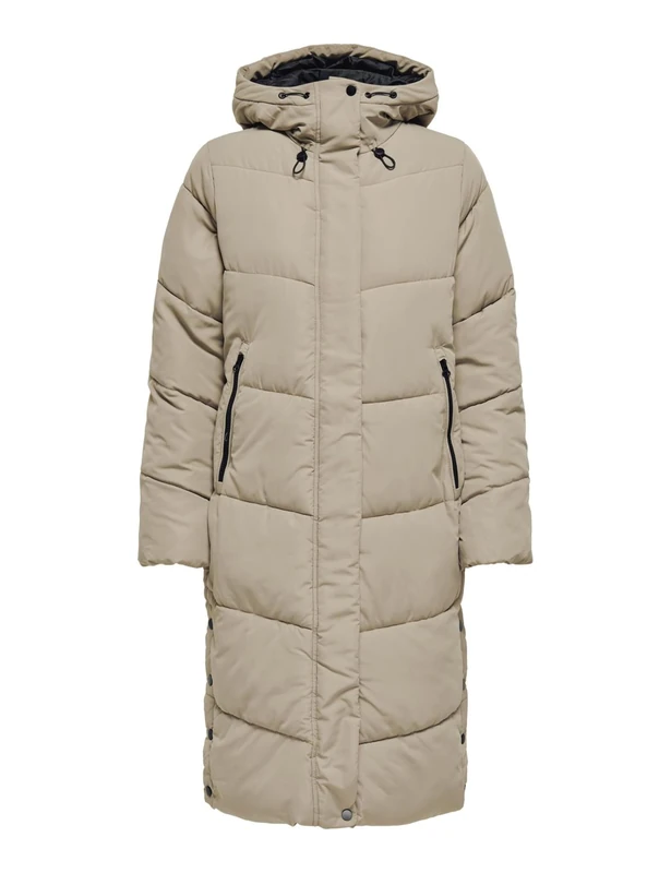 ONLY Women's Onlmaggi Life Long Puffer CC OTW, Silver Mink, S