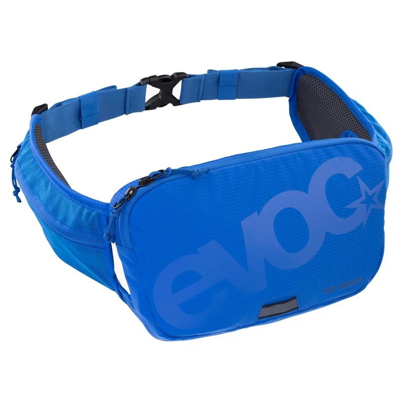 EVOC Hip Pouch Hip Bag, Bum Bag (Lightweight Belt Bag with Multiple compartments, with AIR PAD System, Individually Adjustable), Royal Blue