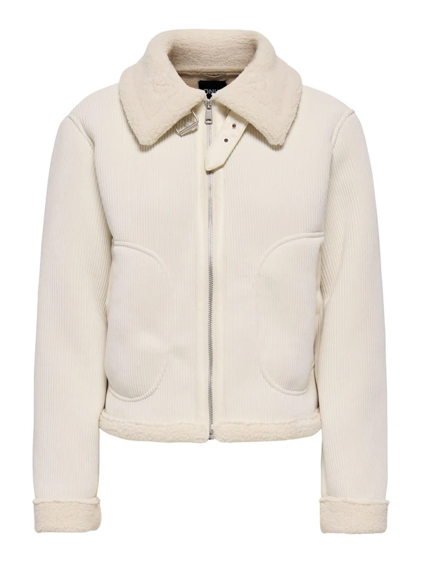 ONLY Women's Onlkingston Cord Bond Jacket CC OTW, Birch, x_s