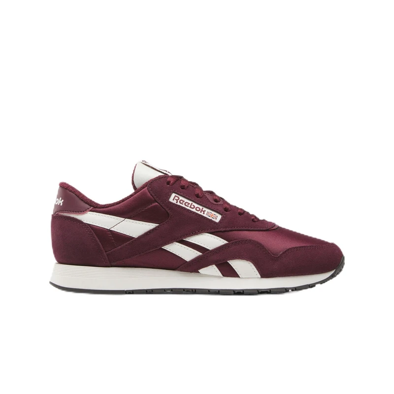 Reebok Men's Classic Nylon Sneaker, Black Cherry Black Cherry Chalk, 4.5 UK